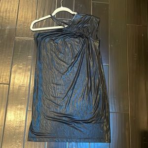 MWT Armani exchange black shimmer one shoulder dress